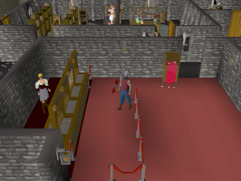 Blow a raspberry at the bank of the Warrior's guild.png